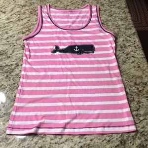 Kooky Pink and white stripped whale tank